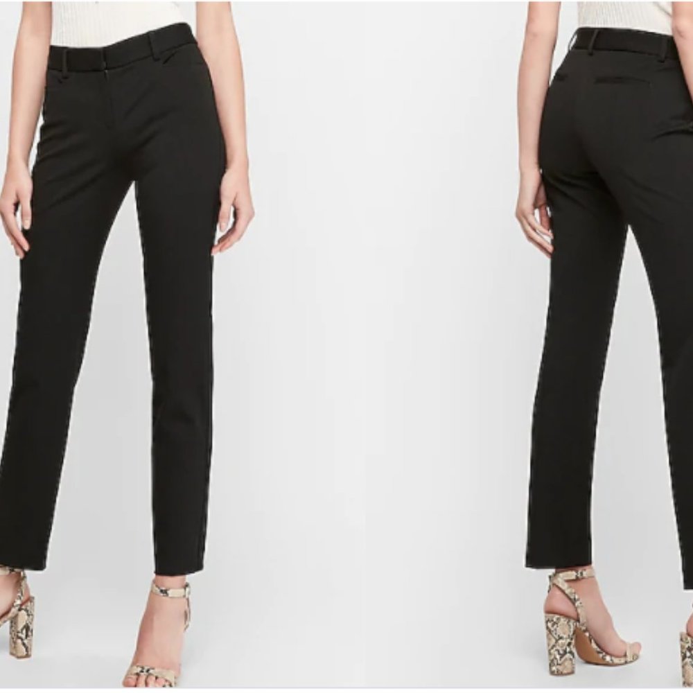 Express Columnist Career Pants Black Sz 2 Short